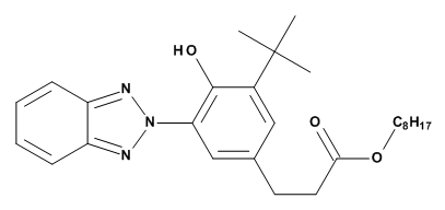 Benzenepropanoic acid , 3-(2H-benzotriazolyl)- 5-(1,1-di-Methylethyl)-4-hydroxy-,C8H17-branched and linear alkyl esters